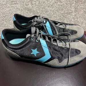 Converse Women's Sneakers in Black and Light Blue